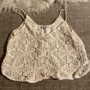 America Eagle crochet crop top